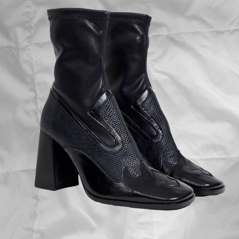 Western style sock boots
